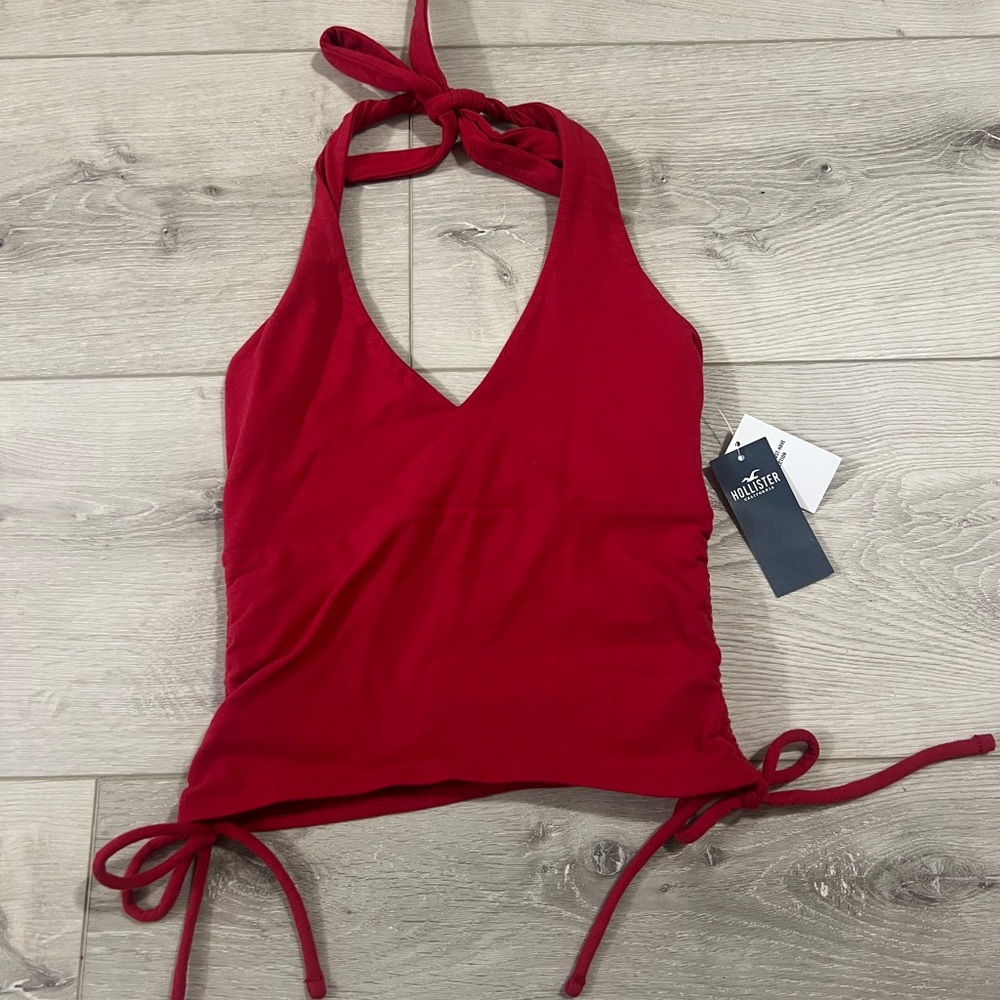 Hollister Vibrant Red Halter Top